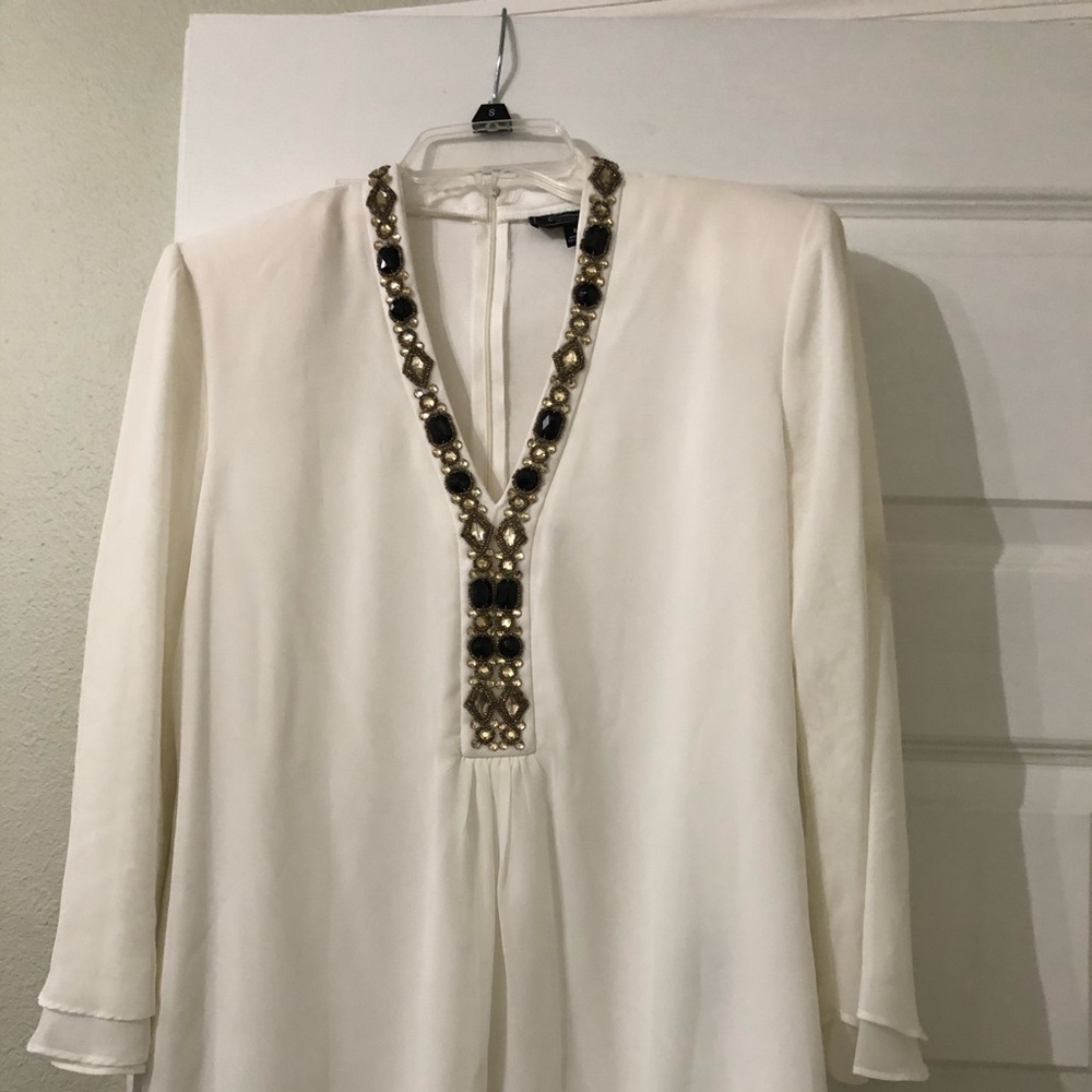Embellished beige blouse
